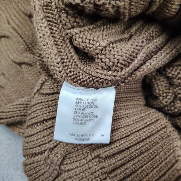 Brandy Melville Cable Knit Sweater Women OS (Medium) Brown Preppy Academia - Picture 8 of 10